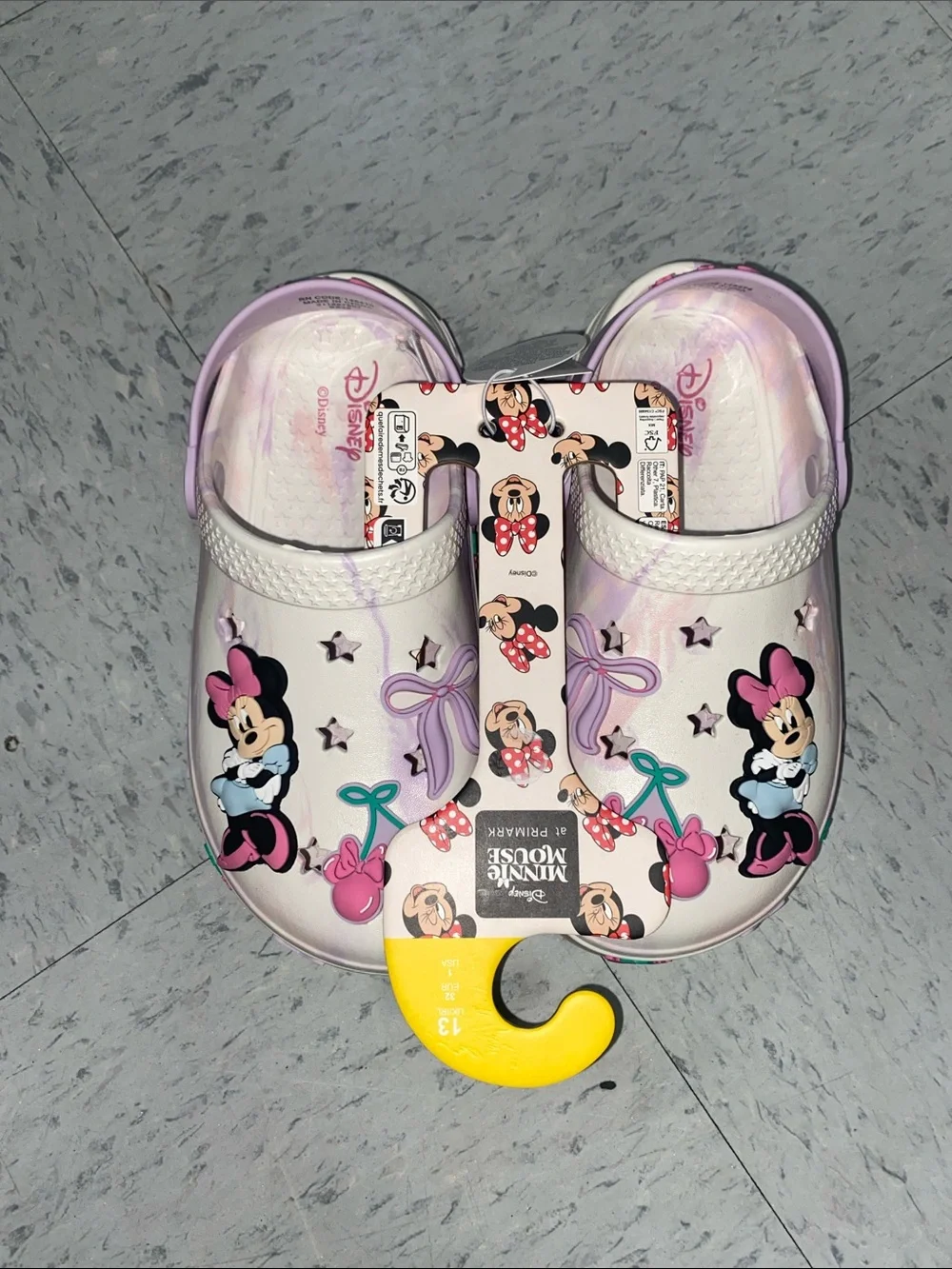 Disney Minnie Mouse Disney little girl Kids Clogs crocs size 1y